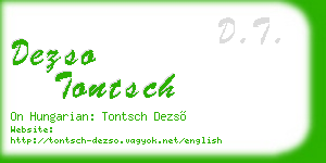 dezso tontsch business card